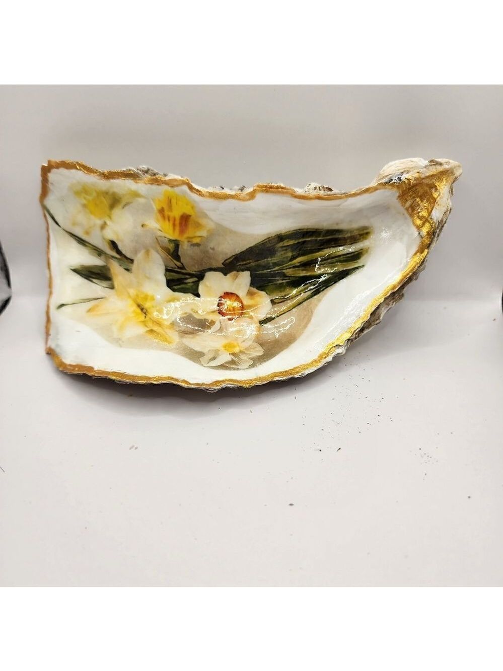 DECOUPAGE HUGE OYSTER SHELL - Picture 5 of 5
